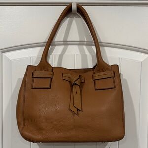 Talbots Brown Pebbled Leather Shoulder Bag